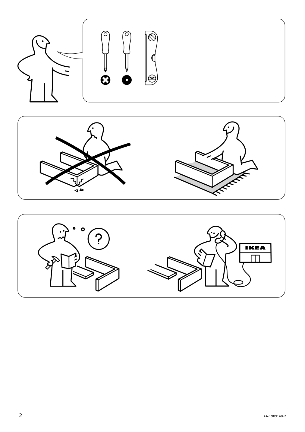 Assembly instructions for IKEA Eket foot adjustable metal | Page 2 - IKEA EKET foot, adjustable 703.400.44