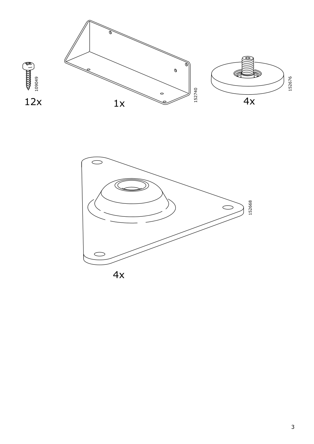 Assembly instructions for IKEA Eket foot adjustable metal | Page 3 - IKEA EKET foot, adjustable 703.400.44