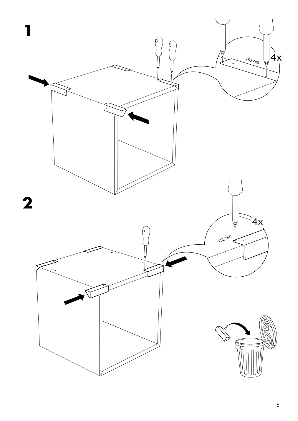 Assembly instructions for IKEA Eket foot adjustable metal | Page 5 - IKEA EKET foot, adjustable 703.400.44