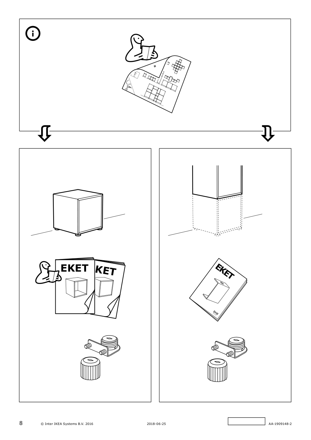 Assembly instructions for IKEA Eket foot adjustable metal | Page 8 - IKEA EKET foot, adjustable 703.400.44