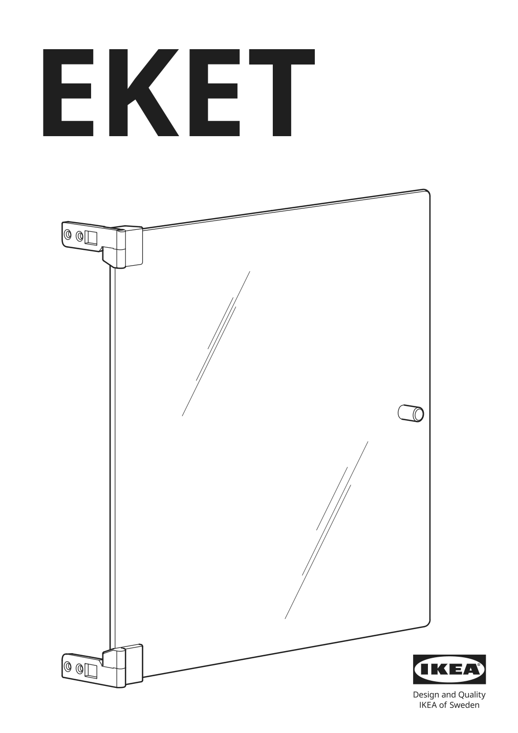 Assembly instructions for IKEA Eket glass door clear glass | Page 1 - IKEA BILLY / EKET storage combination with doors 695.060.78