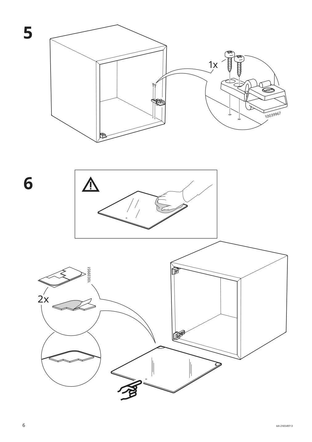 Assembly instructions for IKEA Eket glass door clear glass | Page 6 - IKEA BESTÅ / EKET TV bench 094.767.67