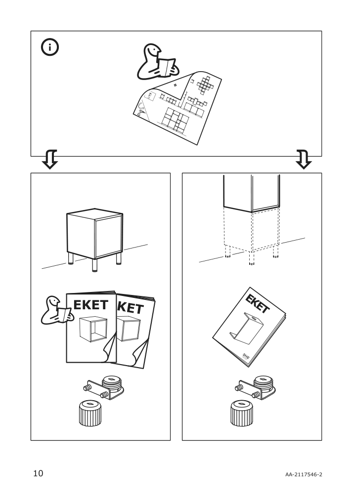 Assembly instructions for IKEA Eket leg metal silver color | Page 10 - IKEA EKET leg 704.289.04