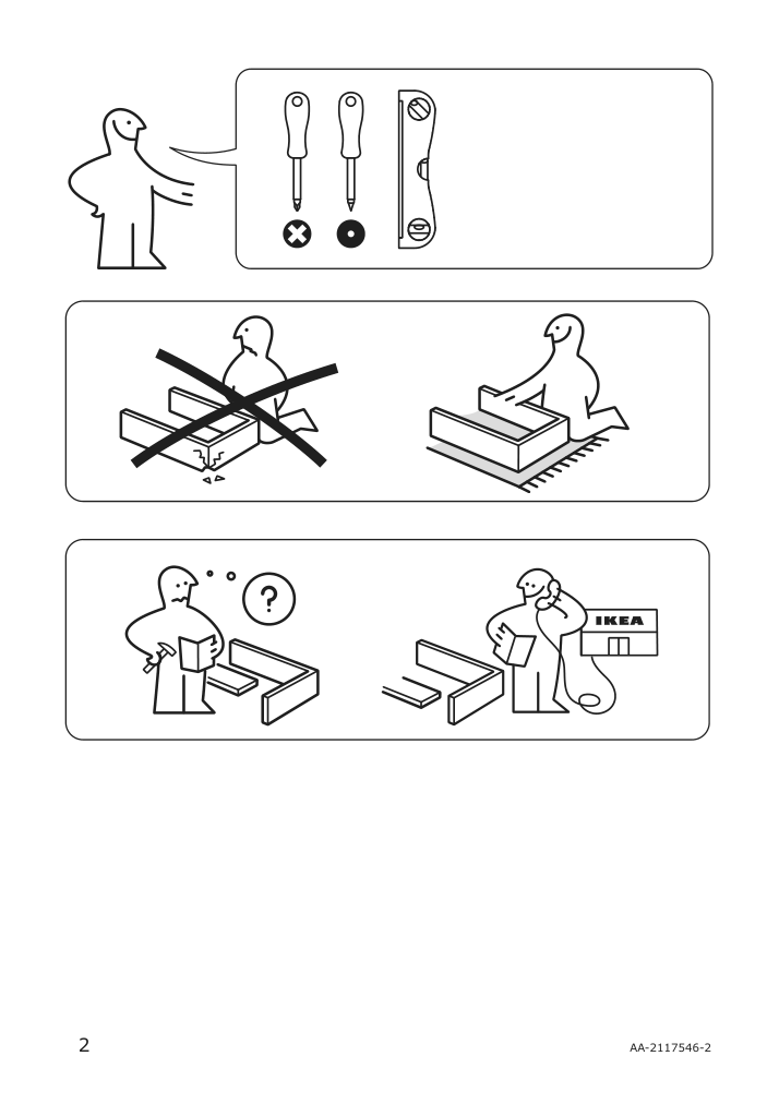 Assembly instructions for IKEA Eket leg metal silver color | Page 2 - IKEA EKET leg 704.289.04