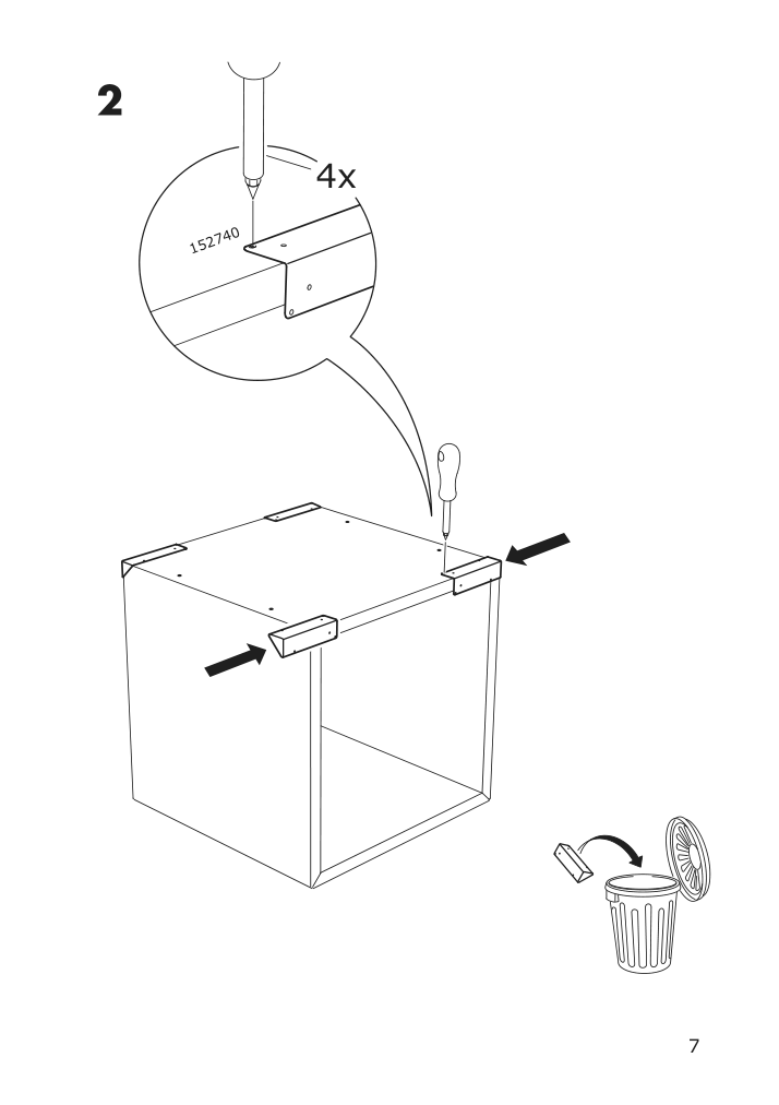 Assembly instructions for IKEA Eket leg metal silver color | Page 7 - IKEA EKET leg 704.289.04