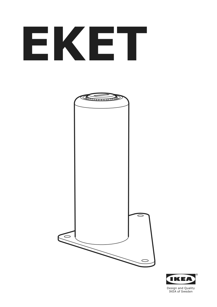 Assembly instructions for IKEA Eket leg wood | Page 1 - IKEA EKET storage combination with legs 295.217.16