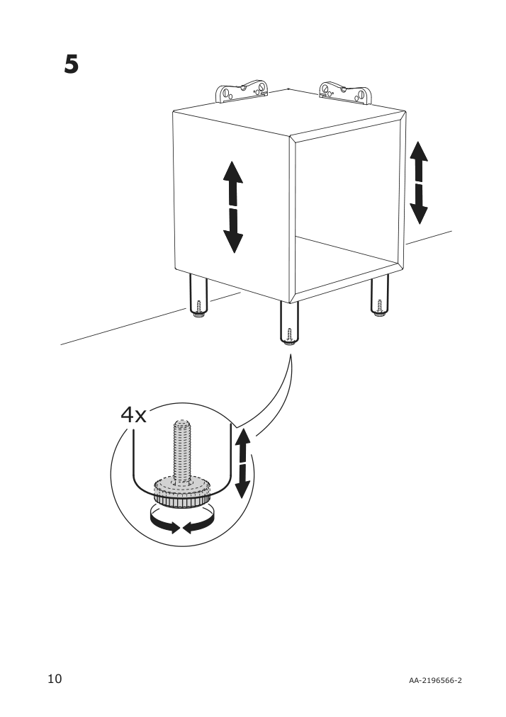 Assembly instructions for IKEA Eket leg wood | Page 10 - IKEA EKET storage combination with legs 295.217.16