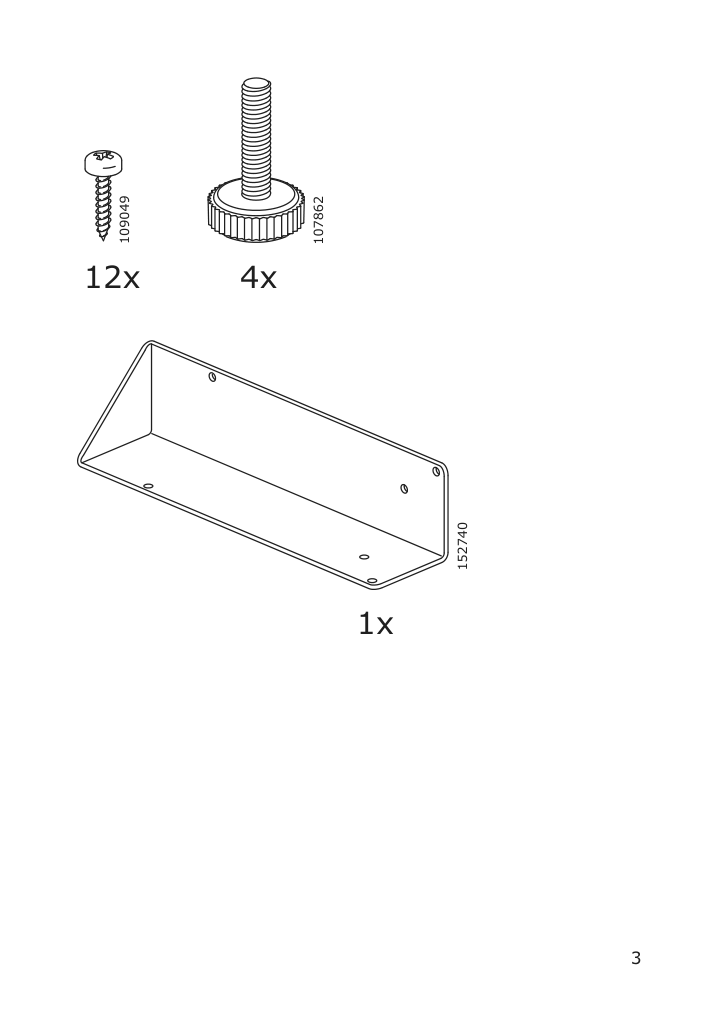 Assembly instructions for IKEA Eket leg wood | Page 3 - IKEA EKET storage combination with legs 295.217.16