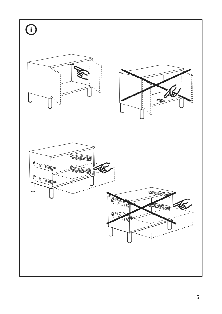 Assembly instructions for IKEA Eket leg wood | Page 5 - IKEA EKET storage combination with legs 295.217.16