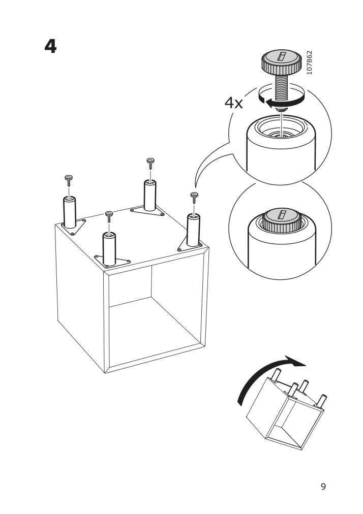 Assembly instructions for IKEA Eket leg wood | Page 9 - IKEA EKET storage combination with legs 295.217.16