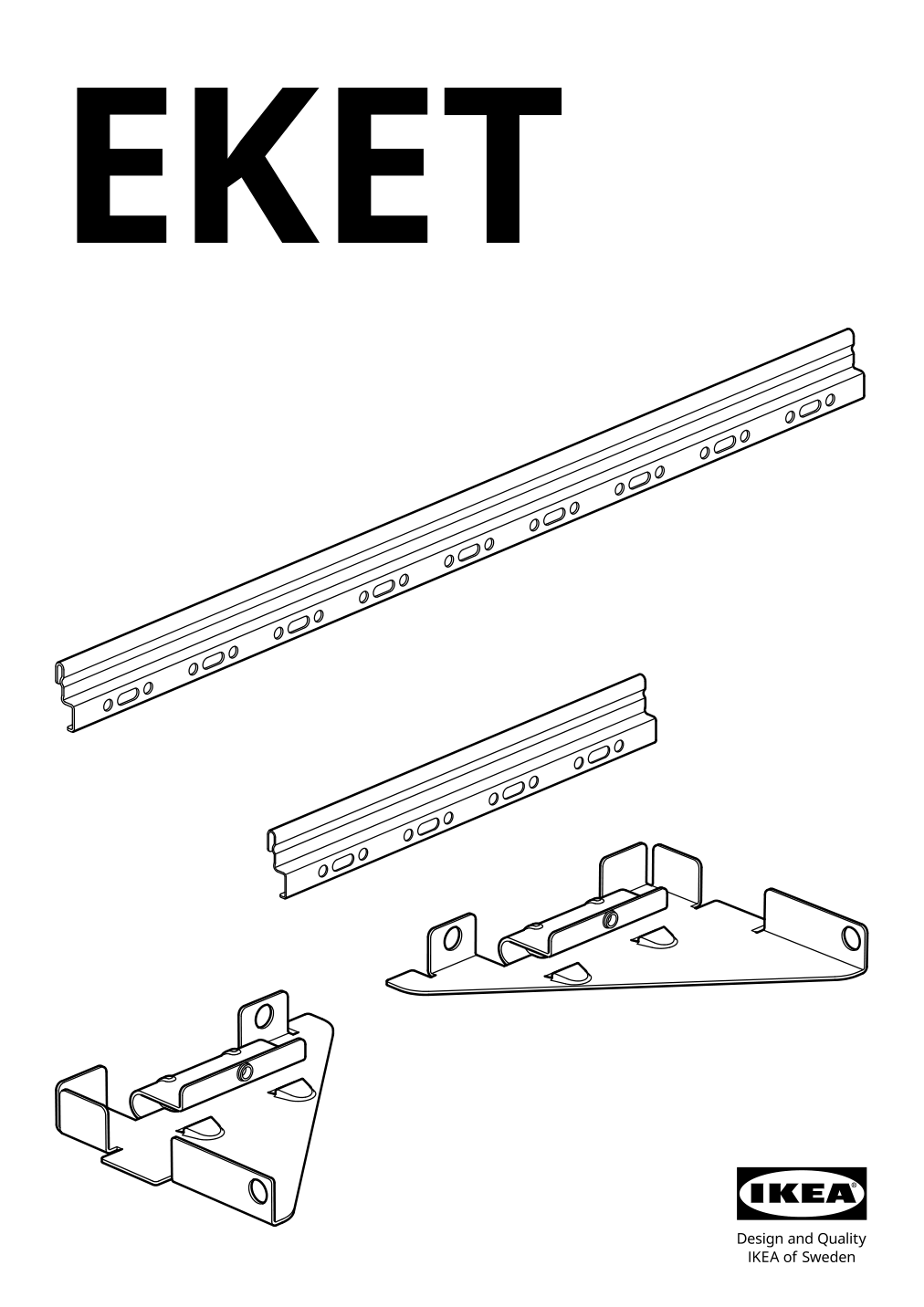 Assembly instructions for IKEA Eket suspension rail | Page 1 - IKEA BESTÅ / EKET TV storage combination 094.377.47