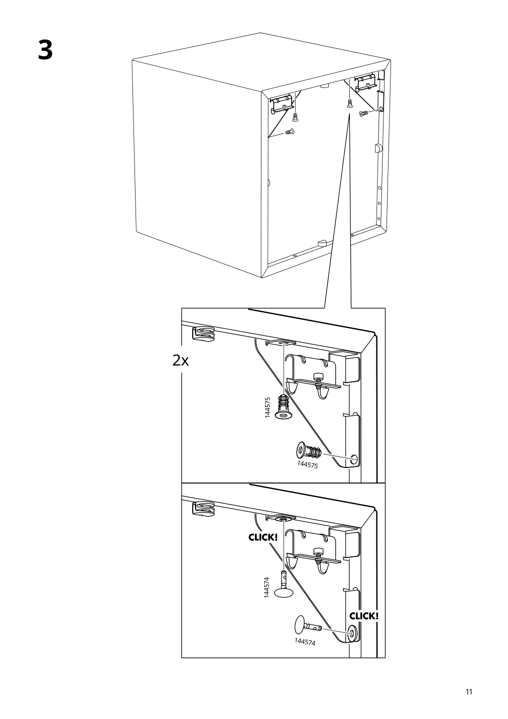 Assembly instructions for IKEA Eket suspension rail | Page 11 - IKEA BESTÅ / EKET TV storage combination 094.377.47