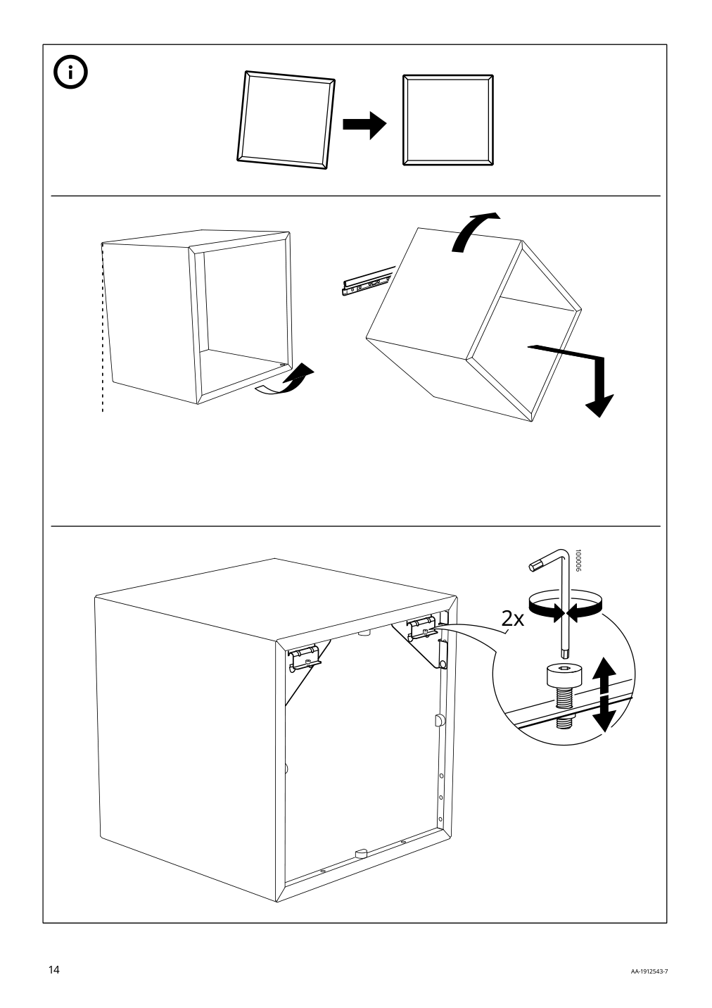 Assembly instructions for IKEA Eket suspension rail | Page 14 - IKEA BESTÅ / EKET TV storage combination 594.377.59