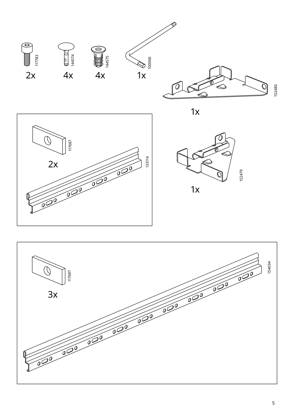 Assembly instructions for IKEA Eket suspension rail | Page 5 - IKEA BESTÅ / EKET TV storage combination 594.908.03