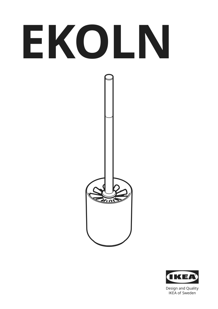 Assembly instructions for IKEA Ekoln toilet brush dark gray | Page 1 - IKEA EKOLN toilet brush 804.273.10