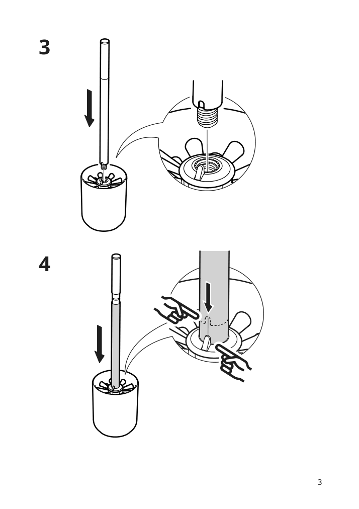 Assembly instructions for IKEA Ekoln toilet brush dark gray | Page 3 - IKEA EKOLN toilet brush 804.273.10