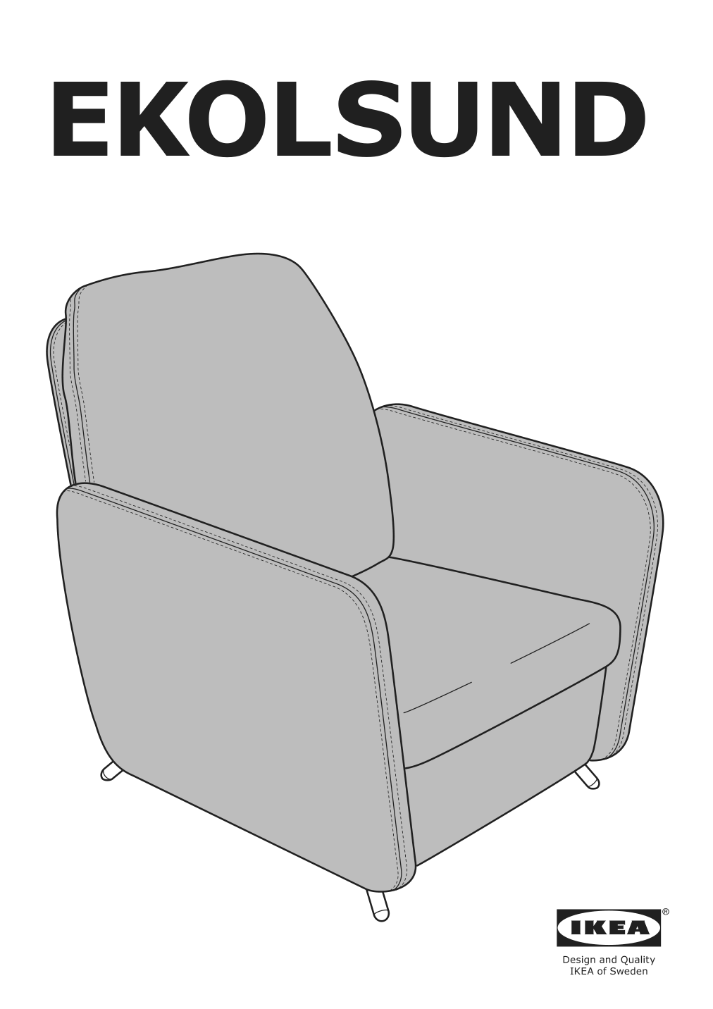 Assembly instructions for IKEA Ekolsund frame recliner | Page 1 - IKEA EKOLSUND recliner 592.971.84