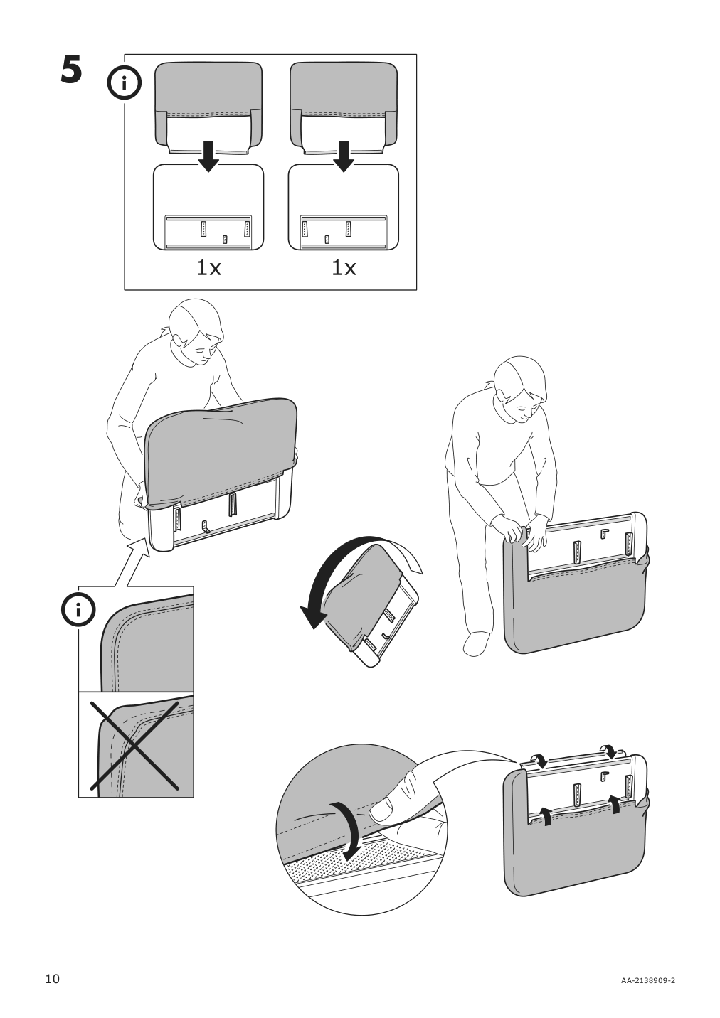 Assembly instructions for IKEA Ekolsund frame recliner | Page 10 - IKEA EKOLSUND recliner 592.971.84