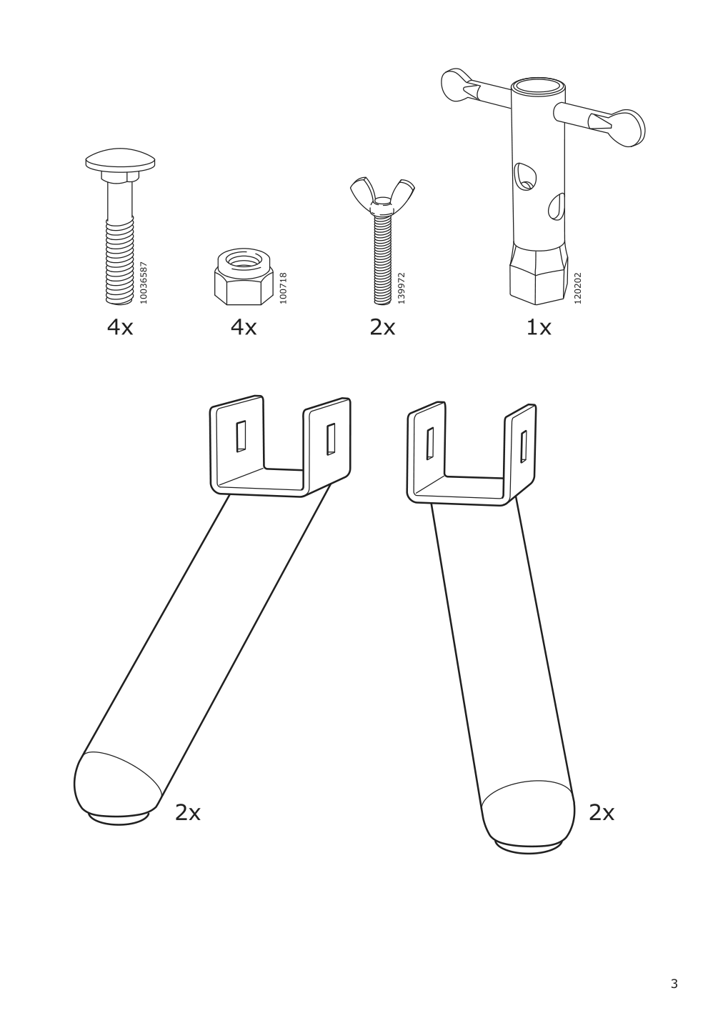 Assembly instructions for IKEA Ekolsund frame recliner | Page 3 - IKEA EKOLSUND recliner 592.971.84