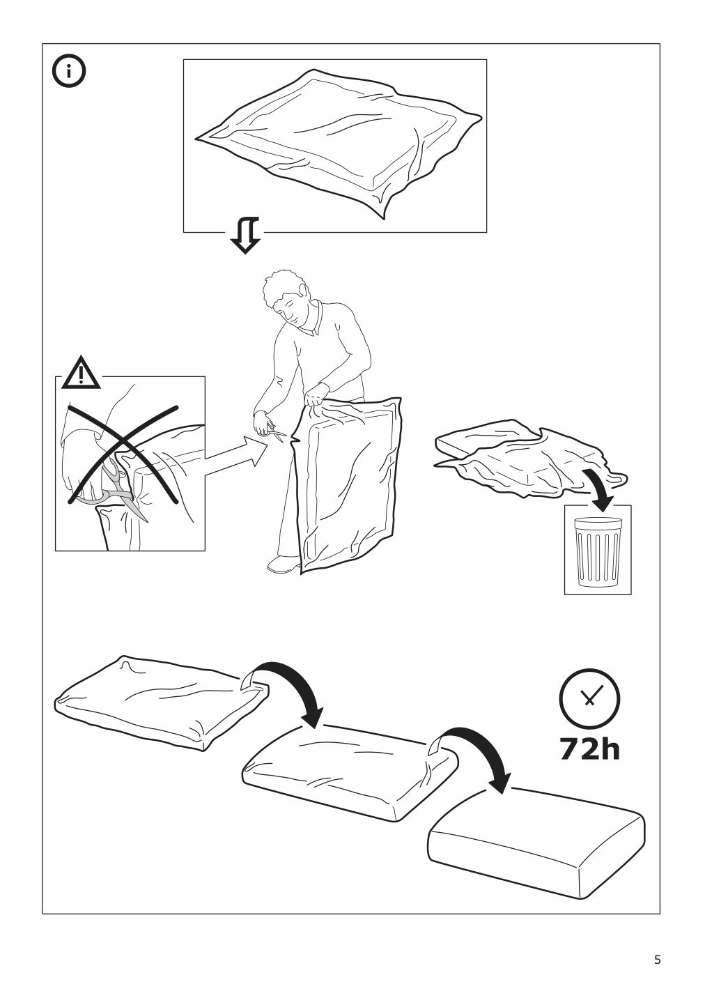 Assembly instructions for IKEA Ekolsund frame recliner | Page 5 - IKEA EKOLSUND recliner 592.971.84