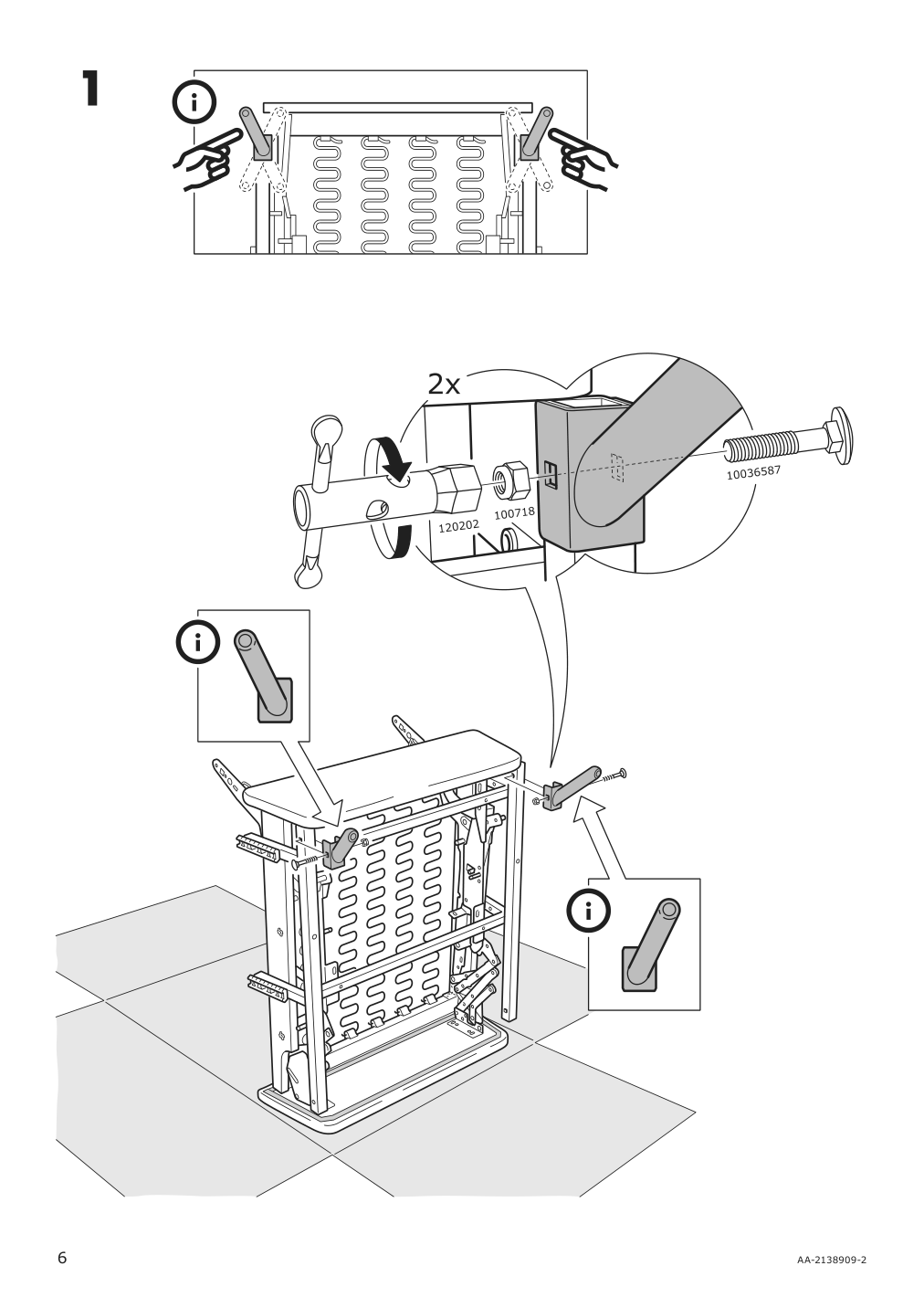 Assembly instructions for IKEA Ekolsund frame recliner | Page 6 - IKEA EKOLSUND recliner 592.971.84