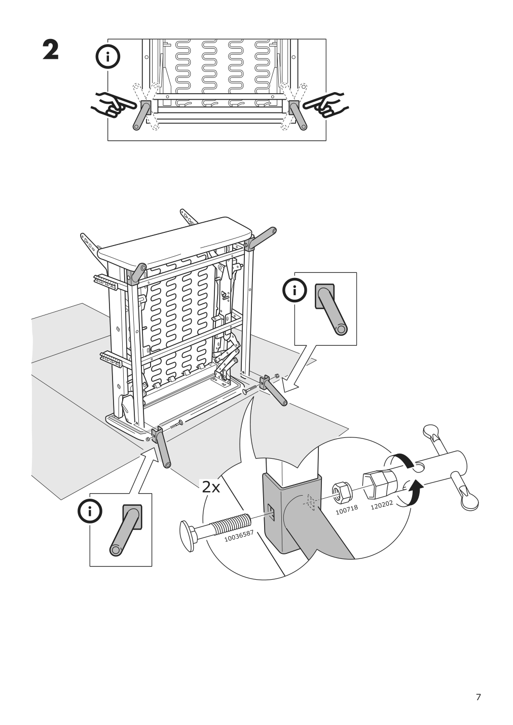 Assembly instructions for IKEA Ekolsund frame recliner | Page 7 - IKEA EKOLSUND recliner 592.971.84