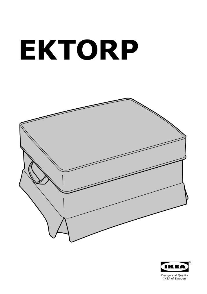 Assembly instructions for IKEA Ektorp cover for ottoman lingbo multicolor | Page 1 - IKEA EKTORP cover for ottoman 904.033.23