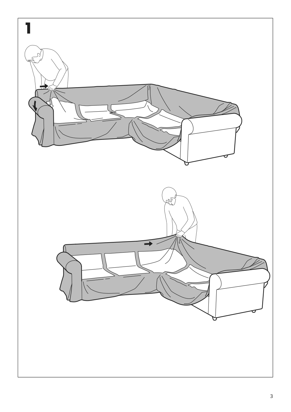 Assembly instructions for IKEA Ektorp cover for sectional 4 seat lingbo multicolor | Page 3 - IKEA EKTORP cover for sectional, 4-seat 704.029.04