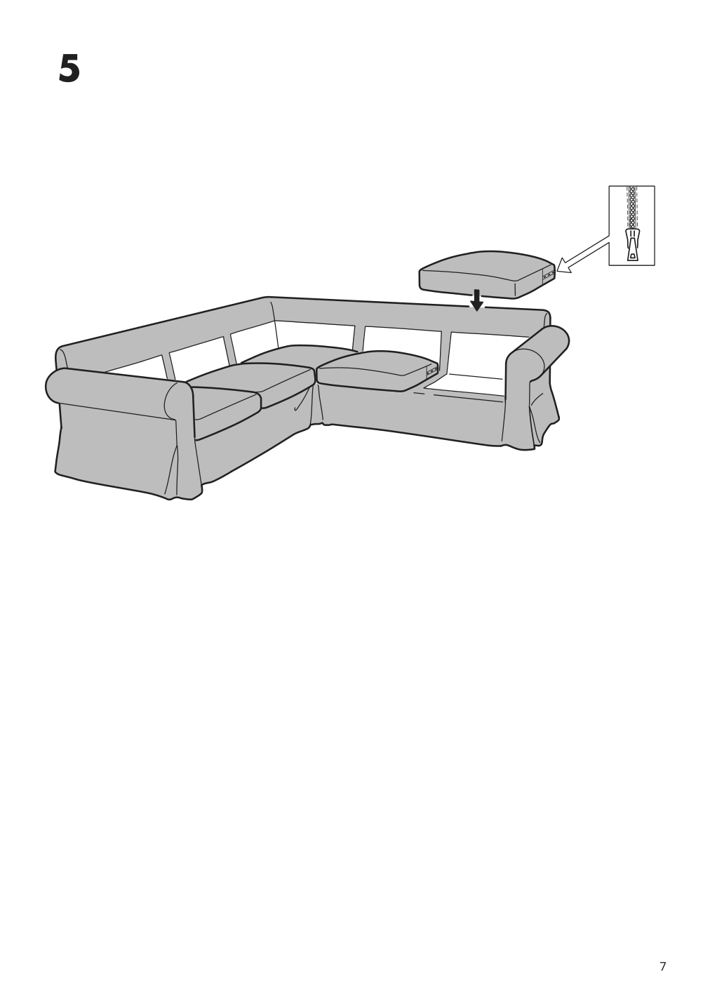 Assembly instructions for IKEA Ektorp cover for sectional 4 seat lingbo multicolor | Page 7 - IKEA EKTORP cover for sectional, 4-seat 704.029.04