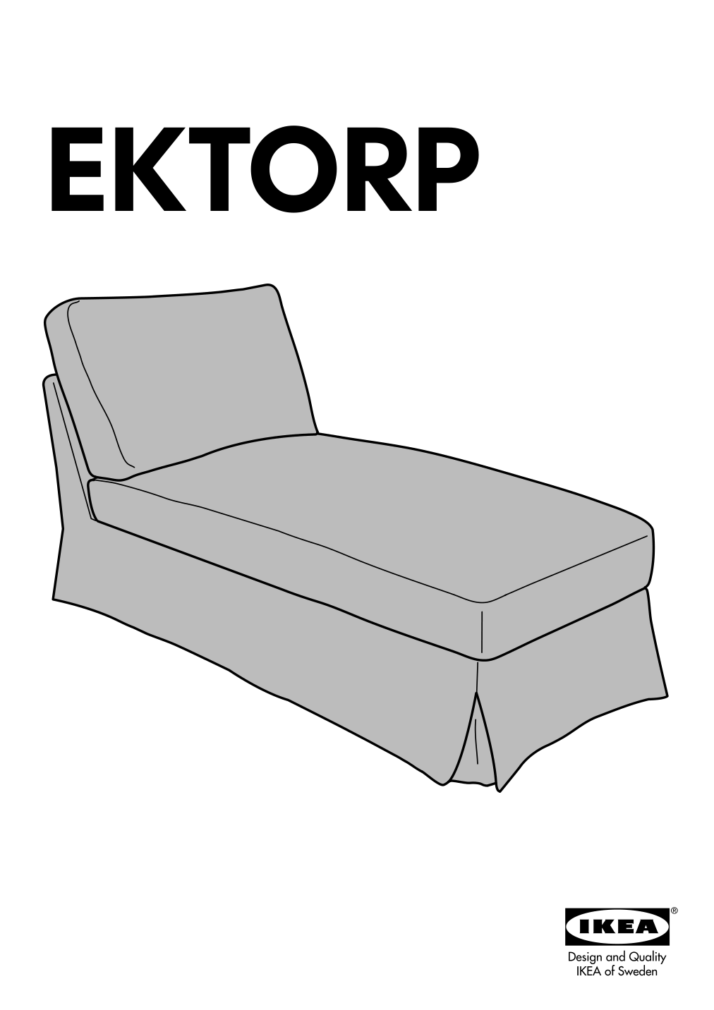 Assembly instructions for IKEA Ektorp cover free standing chaise lounge | Page 1 - IKEA EKTORP cover free-standing chaise lounge 602.268.12