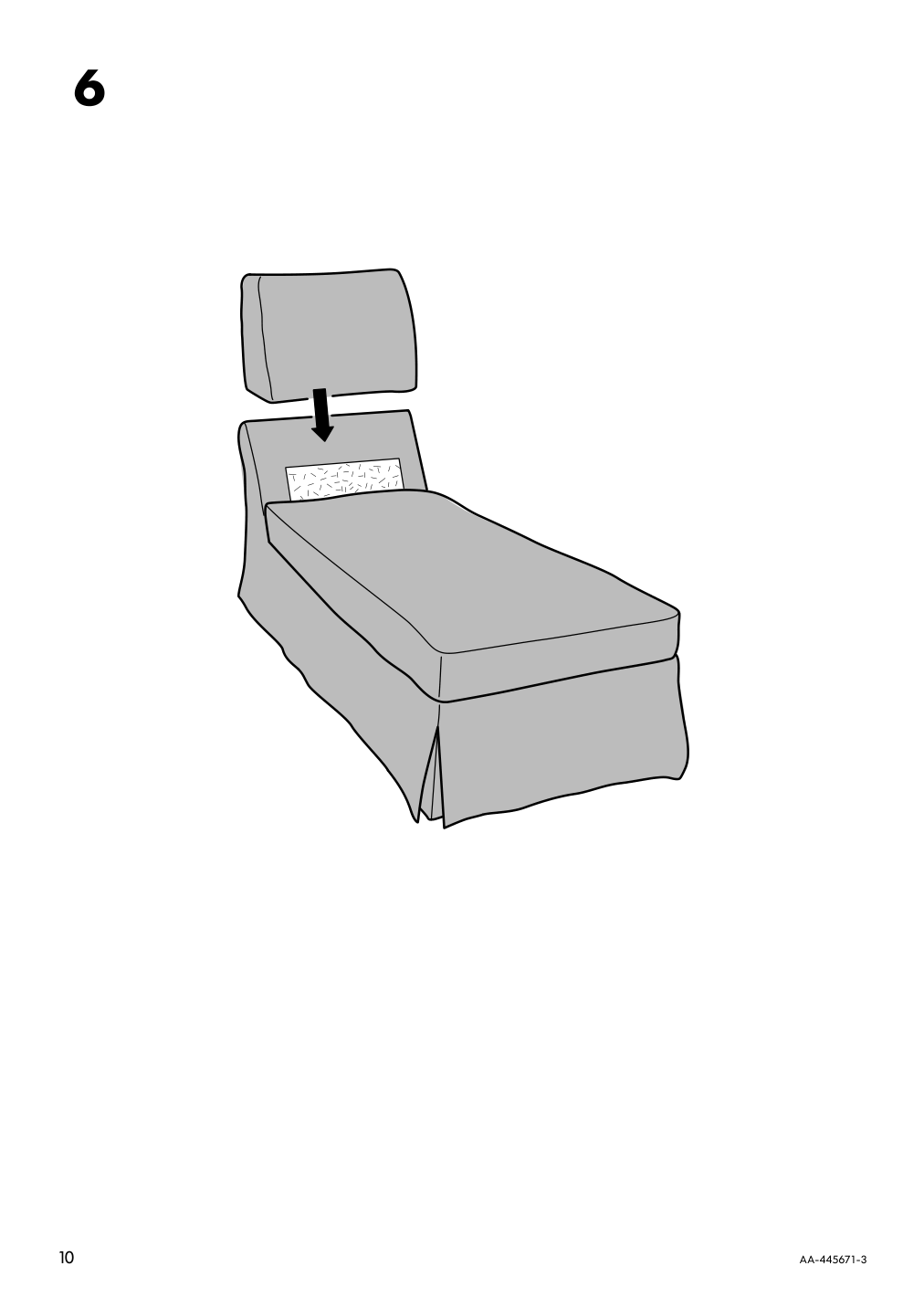 Assembly instructions for IKEA Ektorp cover free standing chaise lounge | Page 10 - IKEA EKTORP cover free-standing chaise lounge 602.268.12