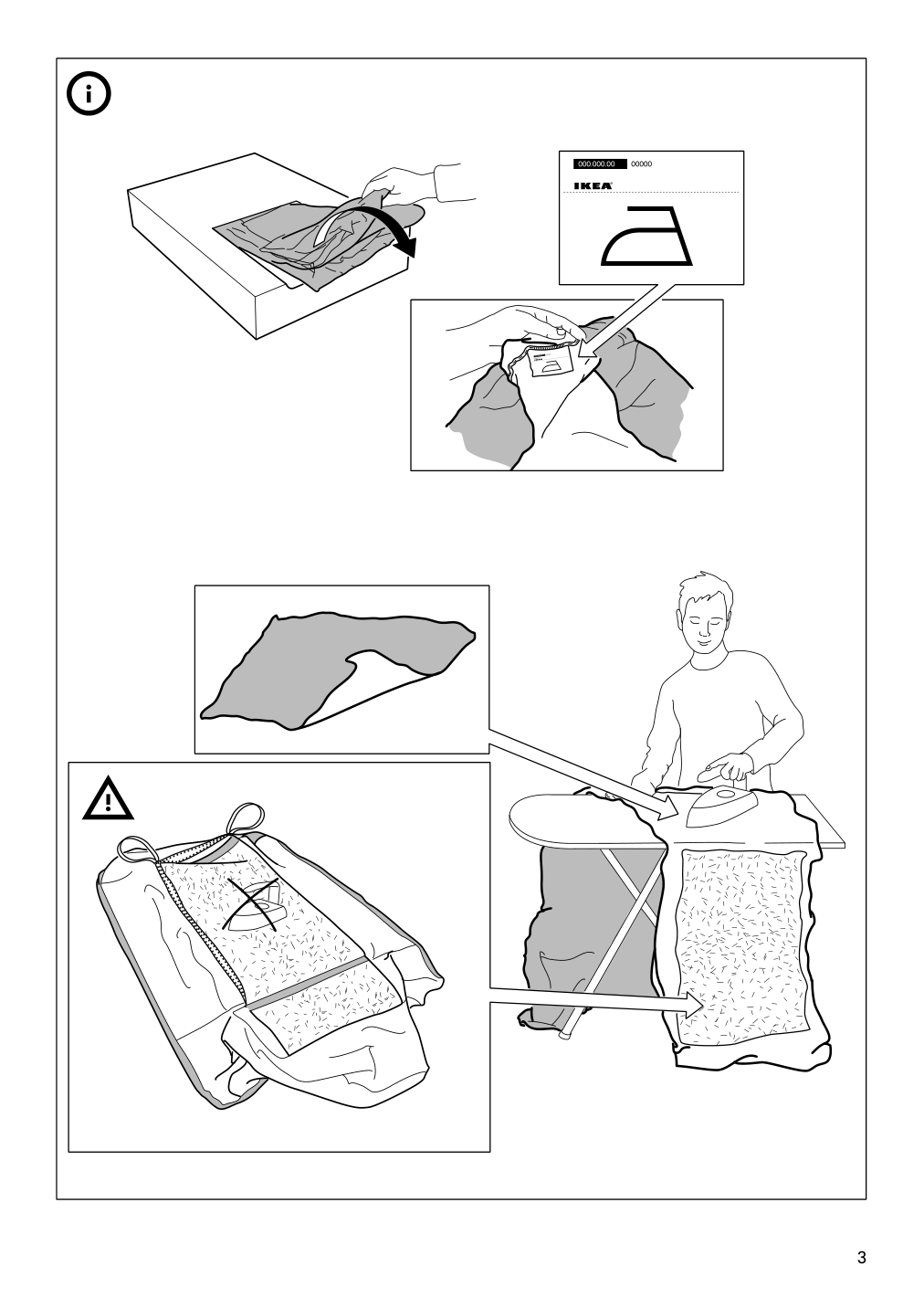 Assembly instructions for IKEA Ektorp cover free standing chaise lounge | Page 3 - IKEA EKTORP cover free-standing chaise lounge 602.268.12