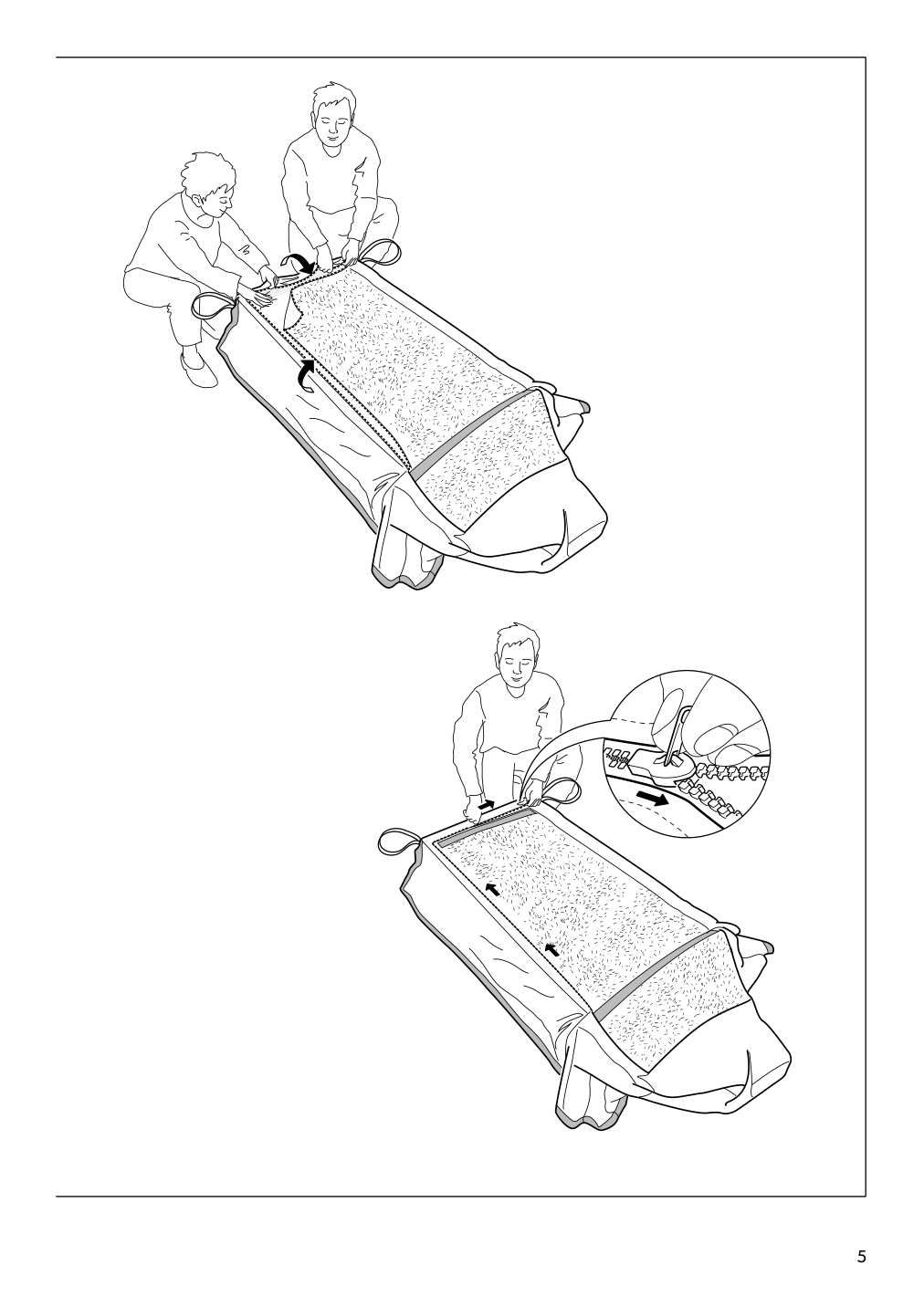 Assembly instructions for IKEA Ektorp cover free standing chaise lounge | Page 5 - IKEA EKTORP cover free-standing chaise lounge 602.268.12