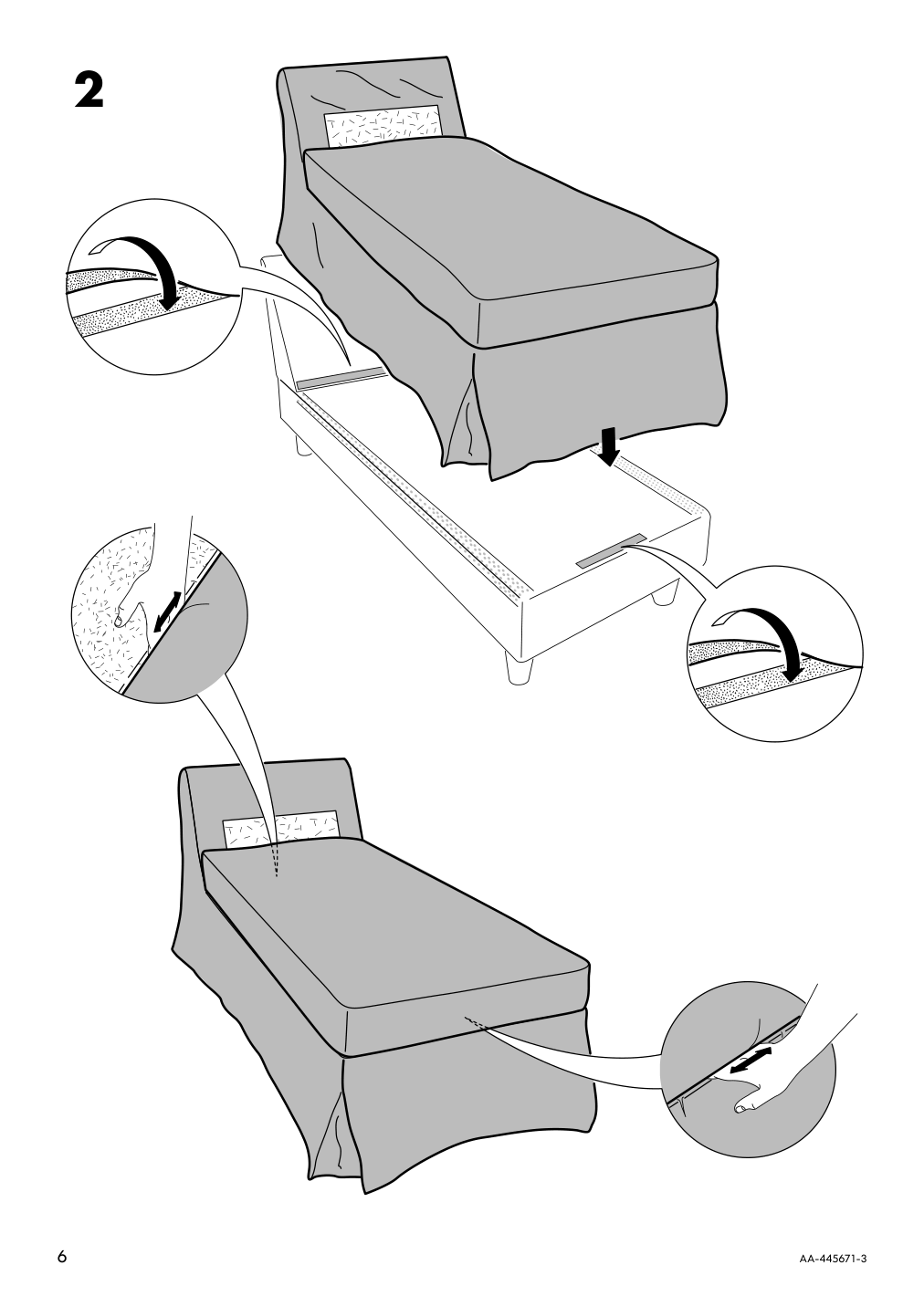 Assembly instructions for IKEA Ektorp cover free standing chaise lounge | Page 6 - IKEA EKTORP cover free-standing chaise lounge 602.268.12