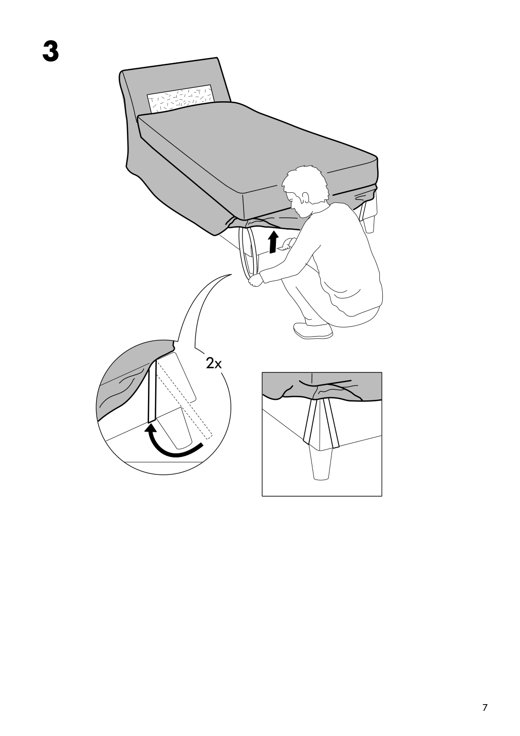 Assembly instructions for IKEA Ektorp cover free standing chaise lounge | Page 7 - IKEA EKTORP cover free-standing chaise lounge 602.268.12