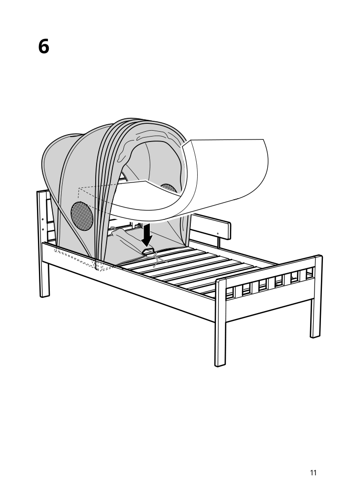 Assembly instructions for IKEA Eldfluga bed tent blue green | Page 11 - IKEA ELDFLUGA bed tent 105.421.15