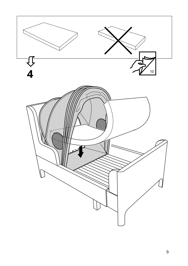 Assembly instructions for IKEA Eldfluga bed tent blue green | Page 9 - IKEA ELDFLUGA bed tent 105.421.15