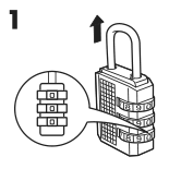 Assembly instructions for IKEA Elloven padlock white | Page 1 - IKEA ELLOVEN padlock 104.921.96