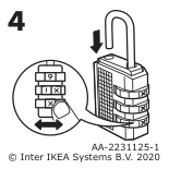 Assembly instructions for IKEA Elloven padlock white | Page 4 - IKEA ELLOVEN padlock 104.921.96