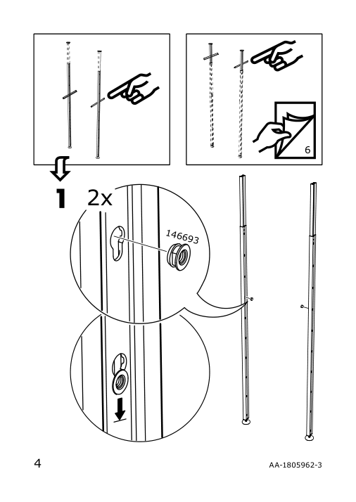 Assembly instructions for IKEA Elvarli bracket for post white | Page 4 - IKEA ELVARLI open storage combination 691.573.76