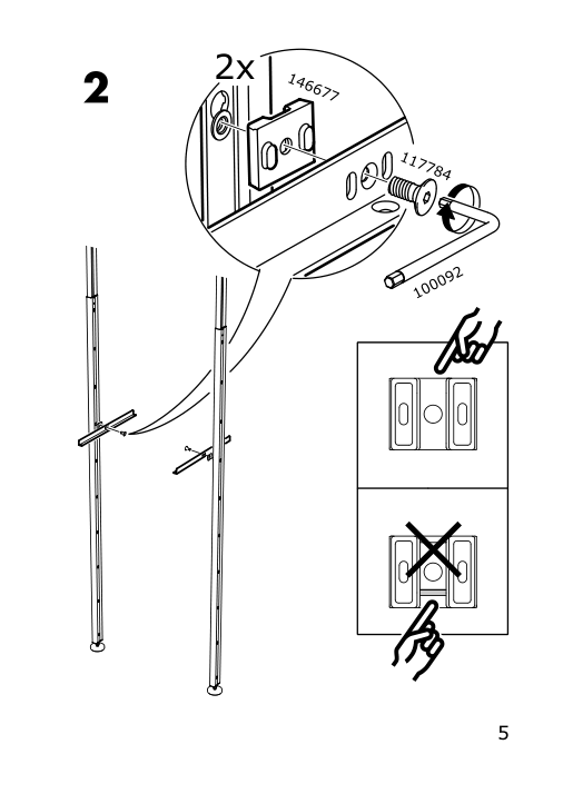 Assembly instructions for IKEA Elvarli bracket for post white | Page 5 - IKEA ELVARLI wardrobe combination 991.579.02