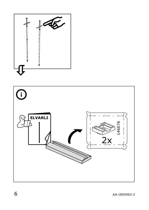 Assembly instructions for IKEA Elvarli bracket for post white | Page 6 - IKEA ELVARLI wardrobe combination 291.576.08