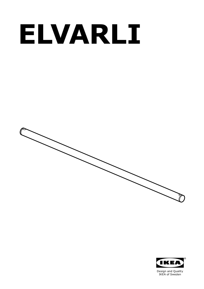 Assembly instructions for IKEA Elvarli clothes rail white | Page 1 - IKEA ELVARLI wardrobe combination 291.576.08