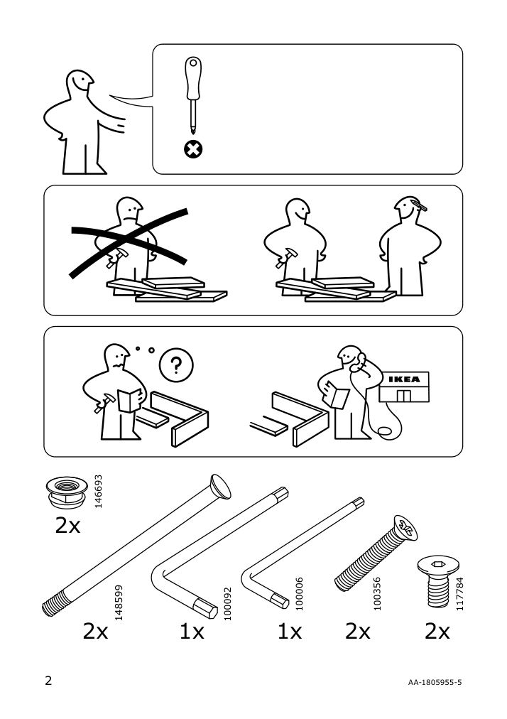 Assembly instructions for IKEA Elvarli clothes rail white | Page 2 - IKEA ELVARLI wardrobe combination 793.930.71