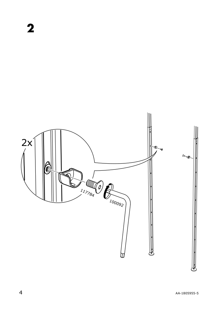 Assembly instructions for IKEA Elvarli clothes rail white | Page 4 - IKEA ELVARLI wardrobe combination 091.836.89