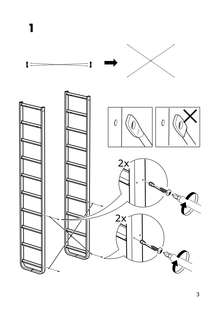 Assembly instructions for IKEA Elvarli cross brace white | Page 3 - IKEA ELVARLI wardrobe combination 291.582.12