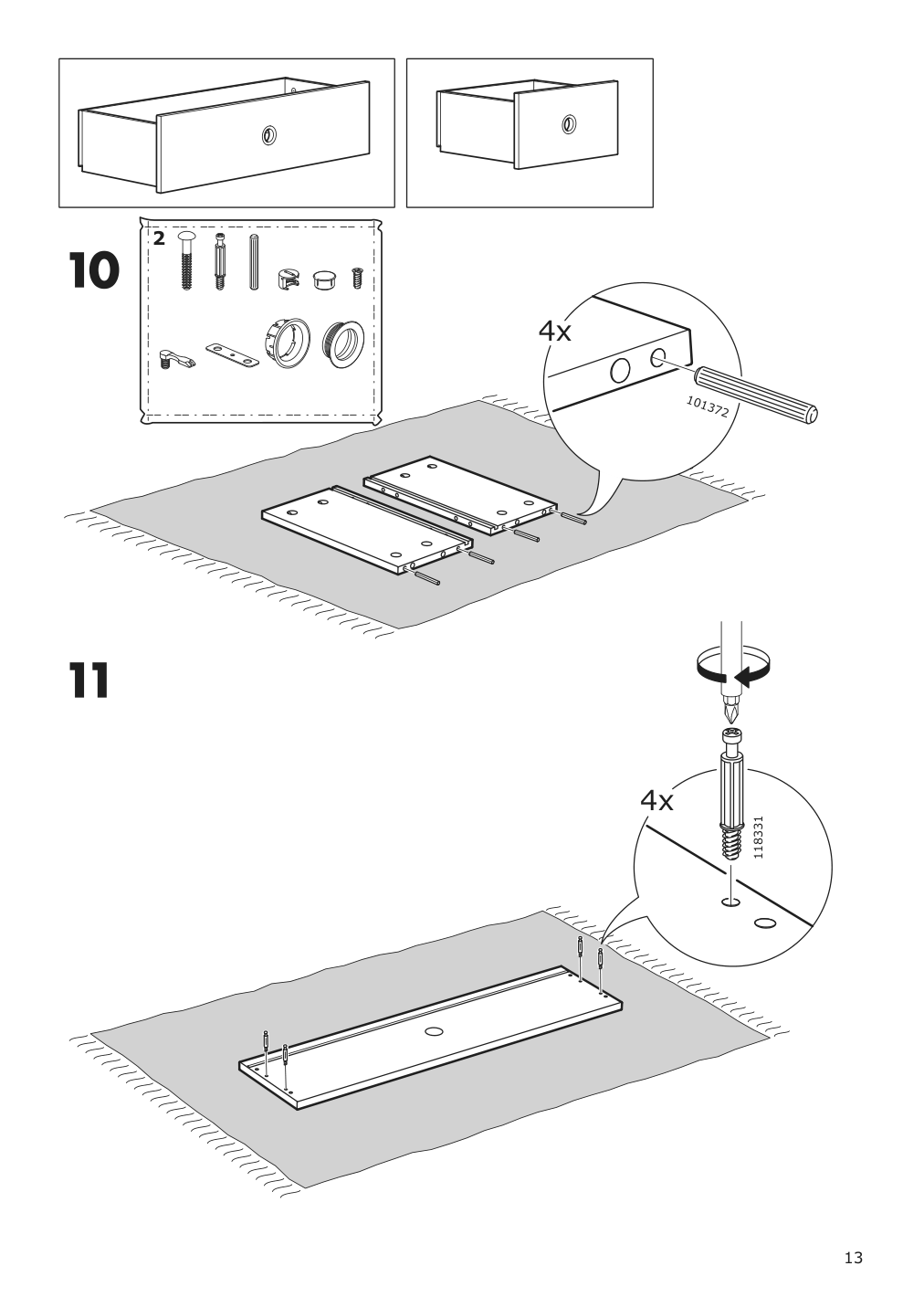 Assembly instructions for IKEA Elvarli drawer white | Page 13 - IKEA ELVARLI wardrobe combination 091.836.89