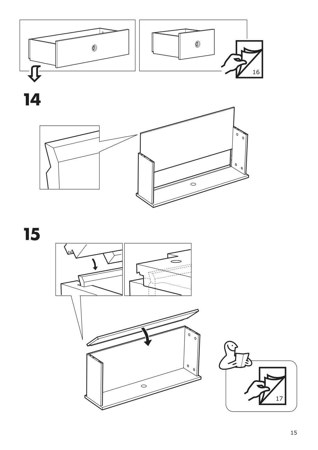 Assembly instructions for IKEA Elvarli drawer white | Page 15 - IKEA ELVARLI wardrobe combination 091.836.89