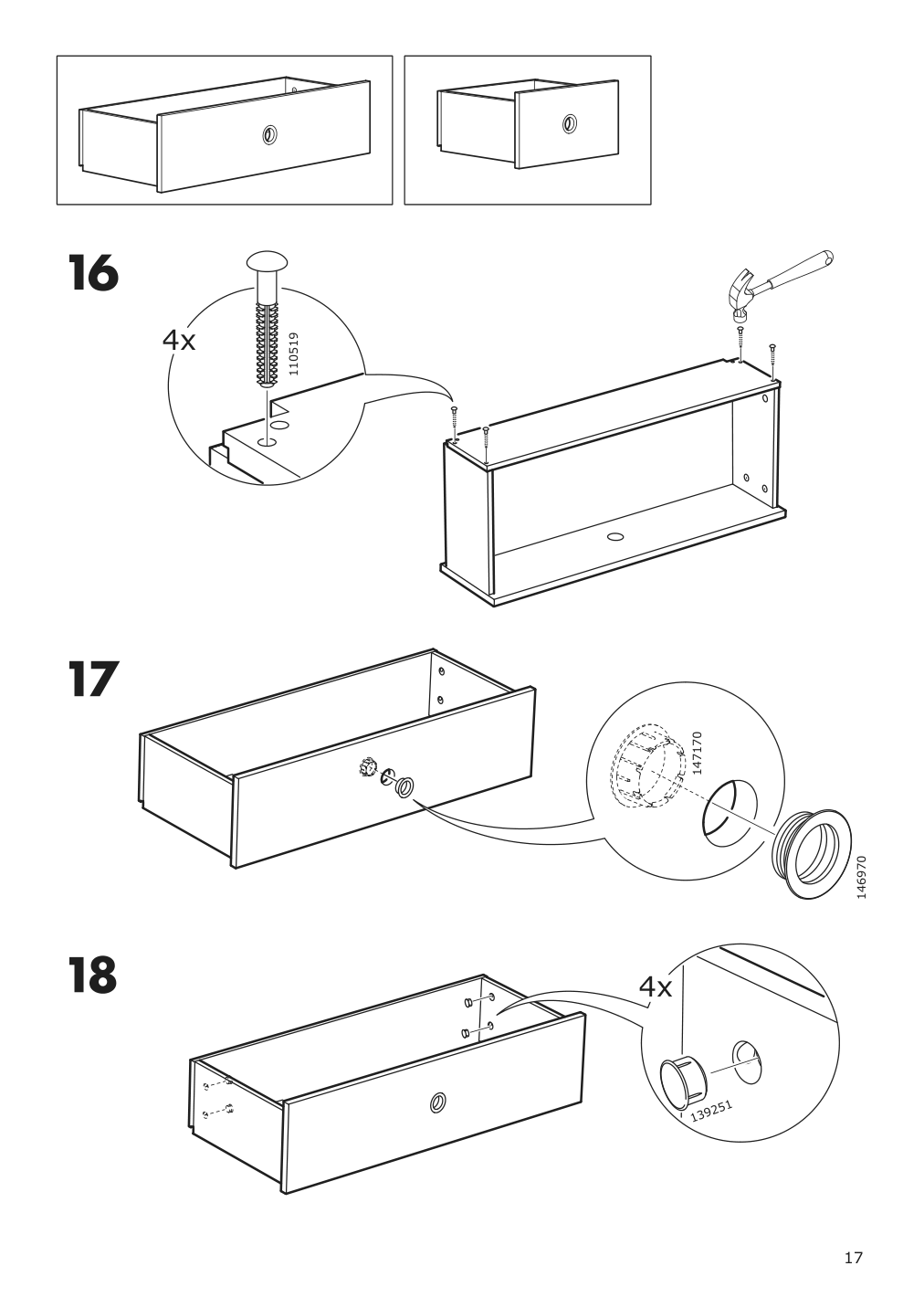 Assembly instructions for IKEA Elvarli drawer white | Page 17 - IKEA ELVARLI wardrobe combination 091.836.89