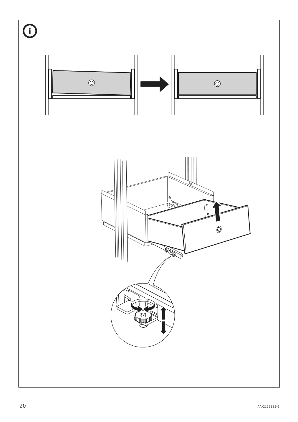 Assembly instructions for IKEA Elvarli drawer white | Page 20 - IKEA ELVARLI wardrobe combination 091.836.89